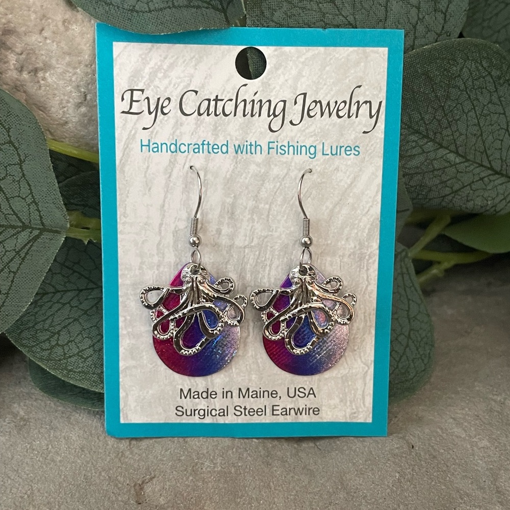 Handmade octopus earrings